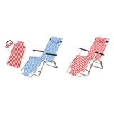 Maxbell 1/6 Doll Deck Chair BJD Doll Beach Chair for DIY Scenery Layout Fairy Garden blue