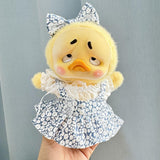 Maxbell Plush Duck Clothes for 15cm Doll Cute Comfortable Costumes Doll Not Included blue