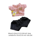 Maxbell Doll T Shirt+Jeans Soft Handmade Clothing for 15cm Pendant Dolls Girls Dolls pink black