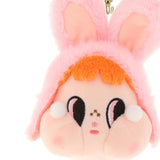 Maxbell Cute Plush Keychain Ornament Funny Keyring for Children Adults Hoilday Gifts pink head