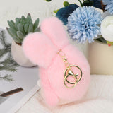 Maxbell Cute Plush Keychain Ornament Funny Keyring for Children Adults Hoilday Gifts pink head