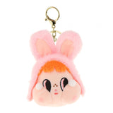 Maxbell Cute Plush Keychain Ornament Funny Keyring for Children Adults Hoilday Gifts pink head