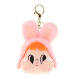 Maxbell Cute Plush Keychain Ornament Funny Keyring for Children Adults Hoilday Gifts pink head