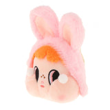 Maxbell Cute Plush Keychain Ornament Funny Keyring for Children Adults Hoilday Gifts pink head