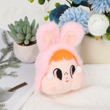 Maxbell Cute Plush Keychain Ornament Funny Keyring for Children Adults Hoilday Gifts pink head
