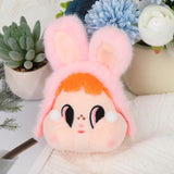 Maxbell Cute Plush Keychain Ornament Funny Keyring for Children Adults Hoilday Gifts pink head