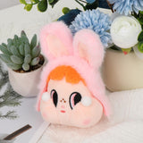 Maxbell Cute Plush Keychain Ornament Funny Keyring for Children Adults Hoilday Gifts pink head