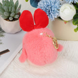 Maxbell Cute Plush Keychain Ornament Funny Keyring for Children Adults Hoilday Gifts red ears