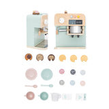 Maxbell Coffee Machine Plaything Wood-made Knickknack for Domestic Kitchen Gathering