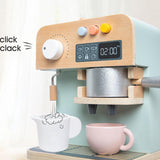 Maxbell Coffee Machine Plaything Wood-made Knickknack for Domestic Kitchen Gathering