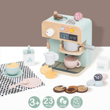 Maxbell Coffee Machine Plaything Wood-made Knickknack for Domestic Kitchen Gathering