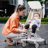 Maxbell Baby Travel Stroller Stable with Sunshade Cover for Outside Shopping Outdoor Coffee Oxford Cloth