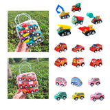 Maxbell 6x Pull Back Cars Toy Cute Party Favors Play for Ages 3 4 5 6 Years Old Boys Engineering Cars