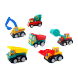 Maxbell 6x Pull Back Cars Toy Cute Party Favors Play for Ages 3 4 5 6 Years Old Boys Engineering Cars