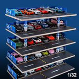 Maxbell 1/32 Diecast Model Car Display Case Showcase Display Shelf Kids Adults Gifts 5 layer