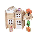 Maxbell Wooden House DIY Building Blocks Set Construction Building for Kids Children B