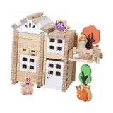 Maxbell Wooden House DIY Building Blocks Set Construction Building for Kids Children B