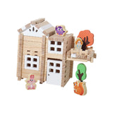 Maxbell Wooden House DIY Building Blocks Set Construction Building for Kids Children B