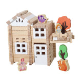 Maxbell Wooden House DIY Building Blocks Set Construction Building for Kids Children B