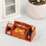 Maxbell 1:12 Scale Dollhouse Desk Accessories Holder Furniture Model Toy for Bedroom wood