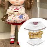 Maxbell 4 Pieces Mini 6 inch Doll Clothes Set Hat for Kids Age 5-7 8-10 Pendant Doll