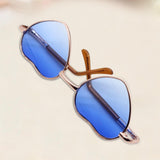 Maxbell Small Doll Glasses DIY Crafts Cute Doll Dress up Eyeglasses for Doll Costume blue to white