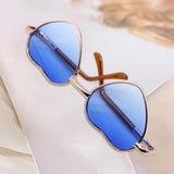Maxbell Small Doll Glasses DIY Crafts Cute Doll Dress up Eyeglasses for Doll Costume blue to white