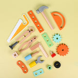 Maxbell Wooden Tool Set Toy Learning Toy Assembly Set Multiuse for 3+ Year Kids Home