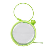 Maxbell Small Doll Storage Bag 7x7x4cm Zipper Closure with Keyring Tiny Figures Case green