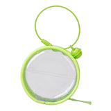 Maxbell Small Doll Storage Bag 7x7x4cm Zipper Closure with Keyring Tiny Figures Case green