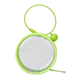 Maxbell Small Doll Storage Bag 7x7x4cm Zipper Closure with Keyring Tiny Figures Case green