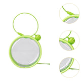 Maxbell Small Doll Storage Bag 7x7x4cm Zipper Closure with Keyring Tiny Figures Case green