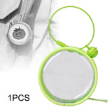 Maxbell Small Doll Storage Bag 7x7x4cm Zipper Closure with Keyring Tiny Figures Case green