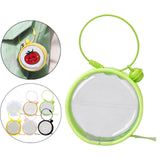 Maxbell Small Doll Storage Bag 7x7x4cm Zipper Closure with Keyring Tiny Figures Case green