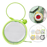 Maxbell Small Doll Storage Bag 7x7x4cm Zipper Closure with Keyring Tiny Figures Case green