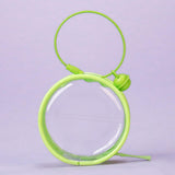 Maxbell Small Doll Storage Bag 7x7x4cm Zipper Closure with Keyring Tiny Figures Case green