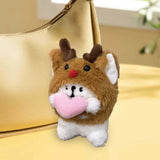 Maxbell Plush Keychain Doll Plush Pendant Toy for Goodie Bag Fillers Carnival Prizes Elk