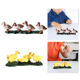 Maxbell Duck Animal Figure Realistic Mini Decor Simulated Animal Model for Kids Brown