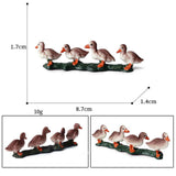 Maxbell Duck Animal Figure Realistic Mini Decor Simulated Animal Model for Kids Brown