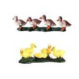 Maxbell Duck Animal Figure Realistic Mini Decor Simulated Animal Model for Kids Brown