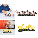 Maxbell Duck Animal Figure Realistic Mini Decor Simulated Animal Model for Kids Brown