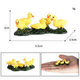 Maxbell Duck Animal Figure Realistic Mini Decor Simulated Animal Model for Kids Yellow