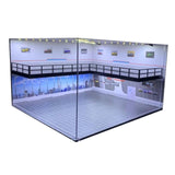 Maxbell 1/64 Model Parking Lot Double Layer for Model Cars Action Figures Collection Landscape Brick