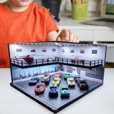 Maxbell 1/64 Model Parking Lot Double Layer for Model Cars Action Figures Collection Landscape Brick