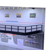 Maxbell 1/64 Model Parking Lot Double Layer for Model Cars Action Figures Collection Landscape Brick
