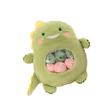 Maxbell Removable Animal Doll Comfortable Removable Stuffed Animal for Adults Family dinosaur