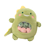 Maxbell Removable Animal Doll Comfortable Removable Stuffed Animal for Adults Family dinosaur
