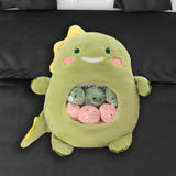 Maxbell Removable Animal Doll Comfortable Removable Stuffed Animal for Adults Family dinosaur