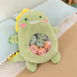 Maxbell Removable Animal Doll Comfortable Removable Stuffed Animal for Adults Family dinosaur