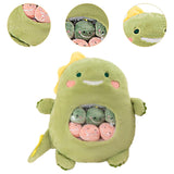 Maxbell Removable Animal Doll Comfortable Removable Stuffed Animal for Adults Family dinosaur